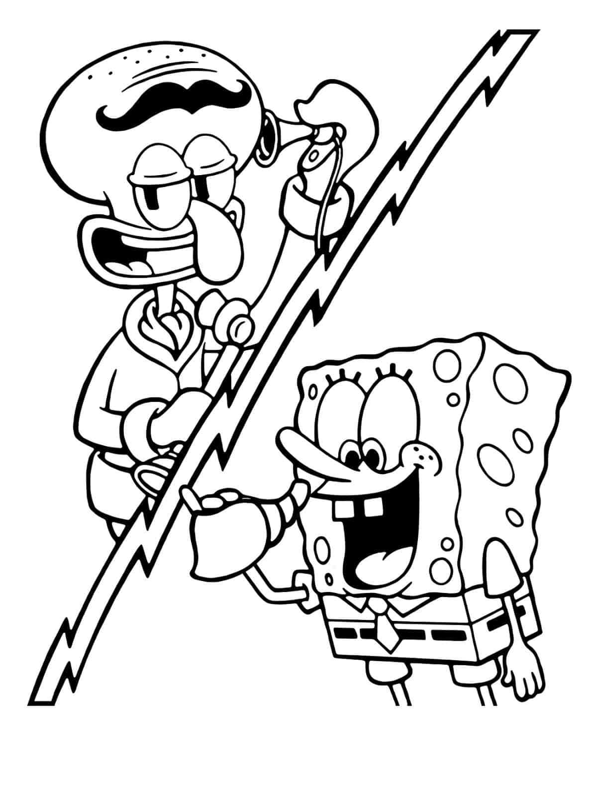 Spongebob Cooking Krabby Patties Coloring Page