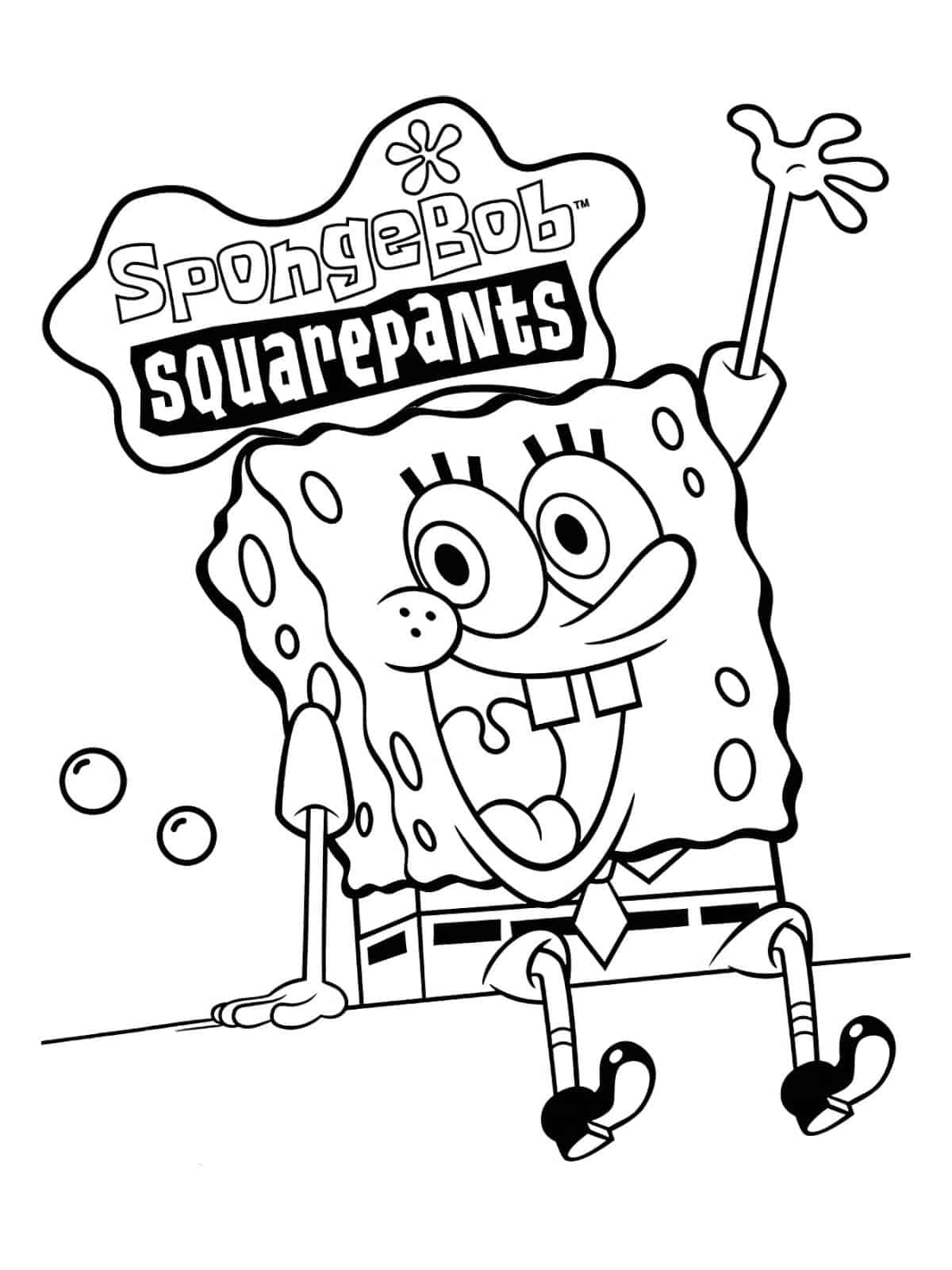 Spongebob Driving Boat Coloring Page