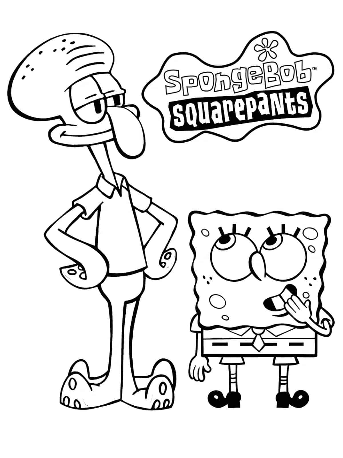 Spongebob Friendship Coloring Page