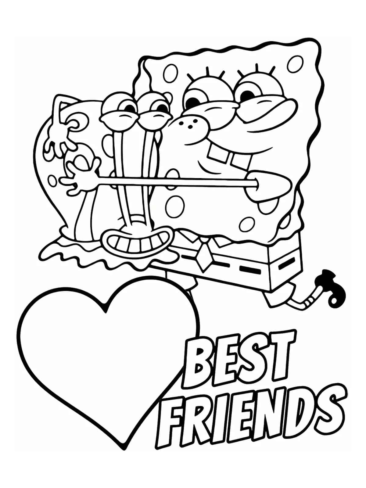 Spongebob Happy Moments Coloring Page