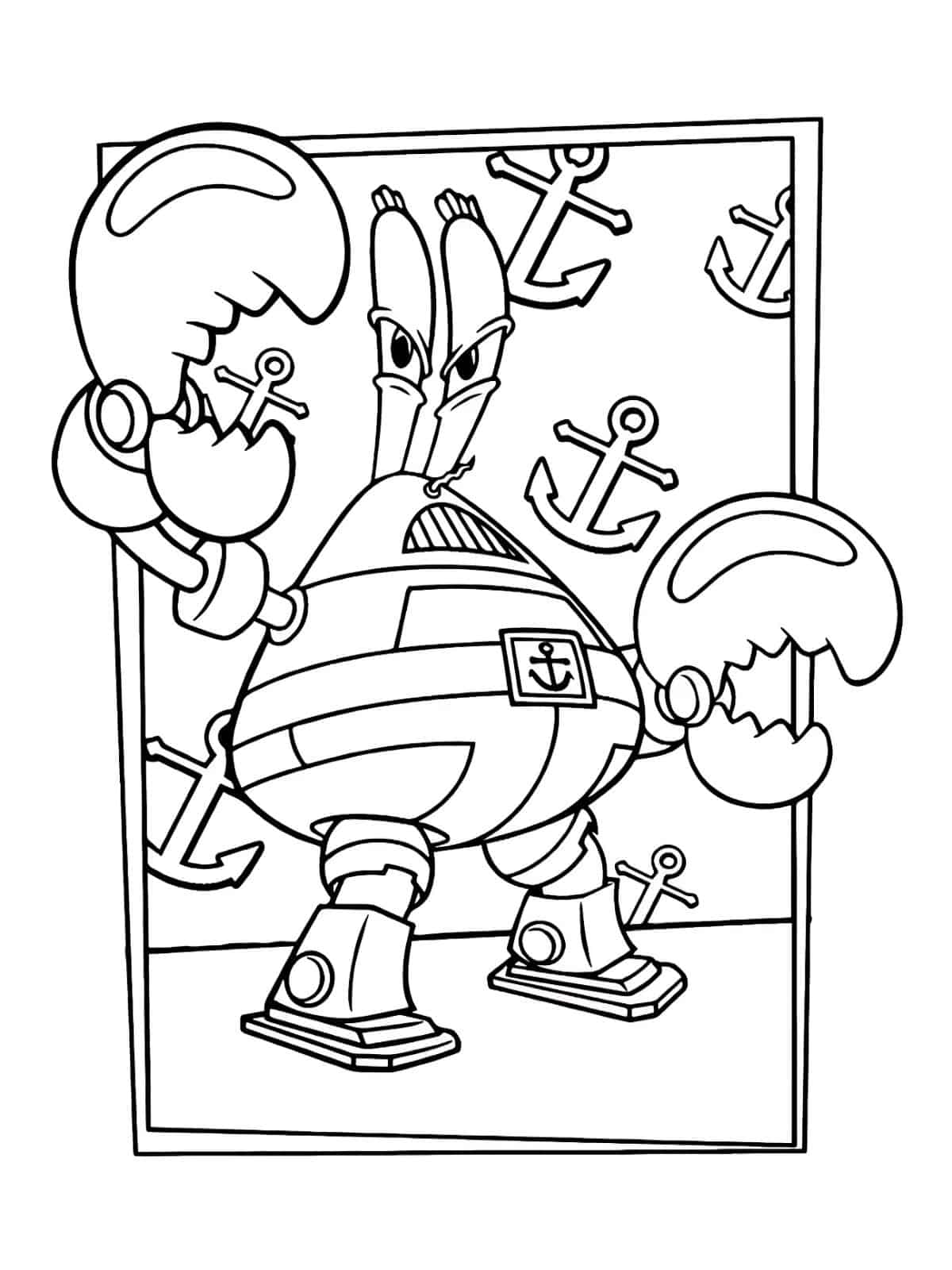 Spongebob In Bikini Bottom Coloring Page