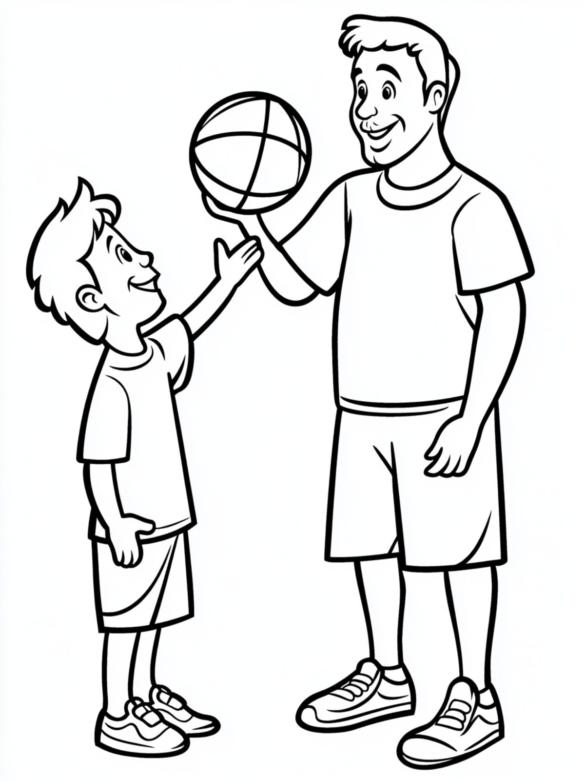 Sports Dad Fathers Day Coloring Pages For Kids