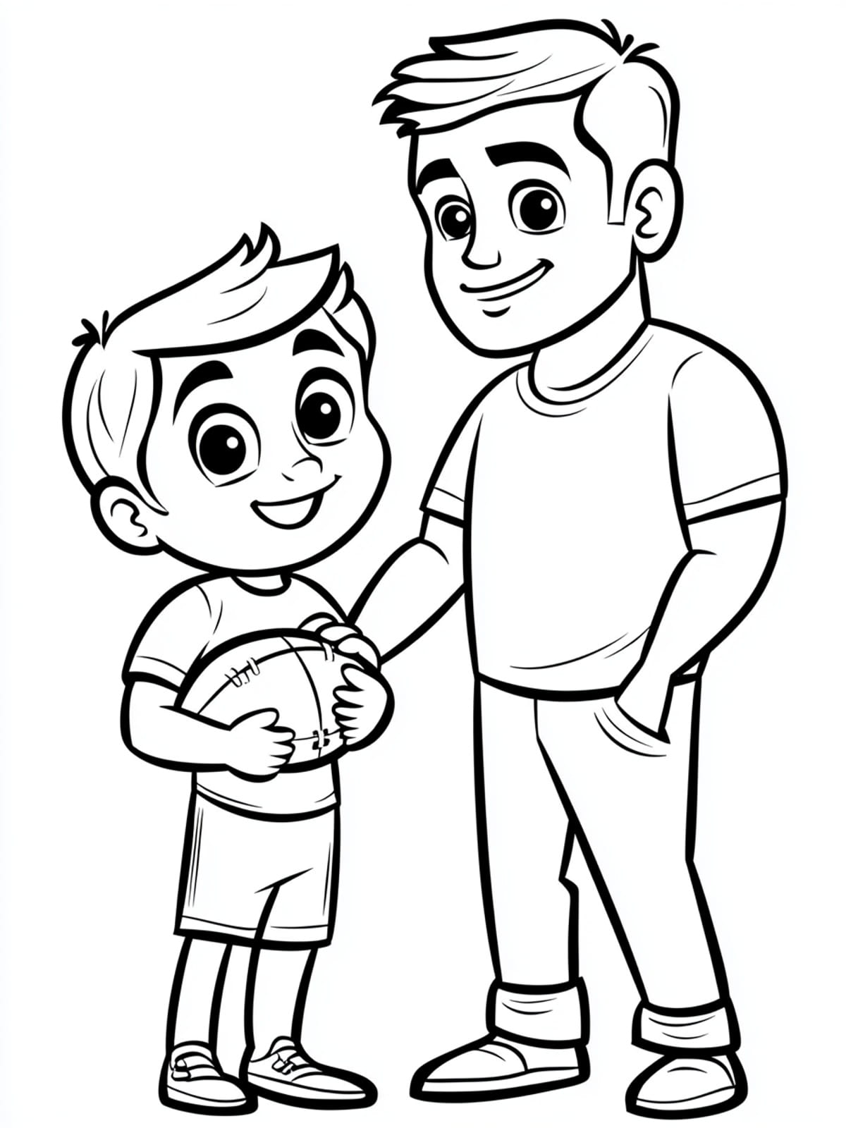 Sports Dad Fathers Day Coloring Pages