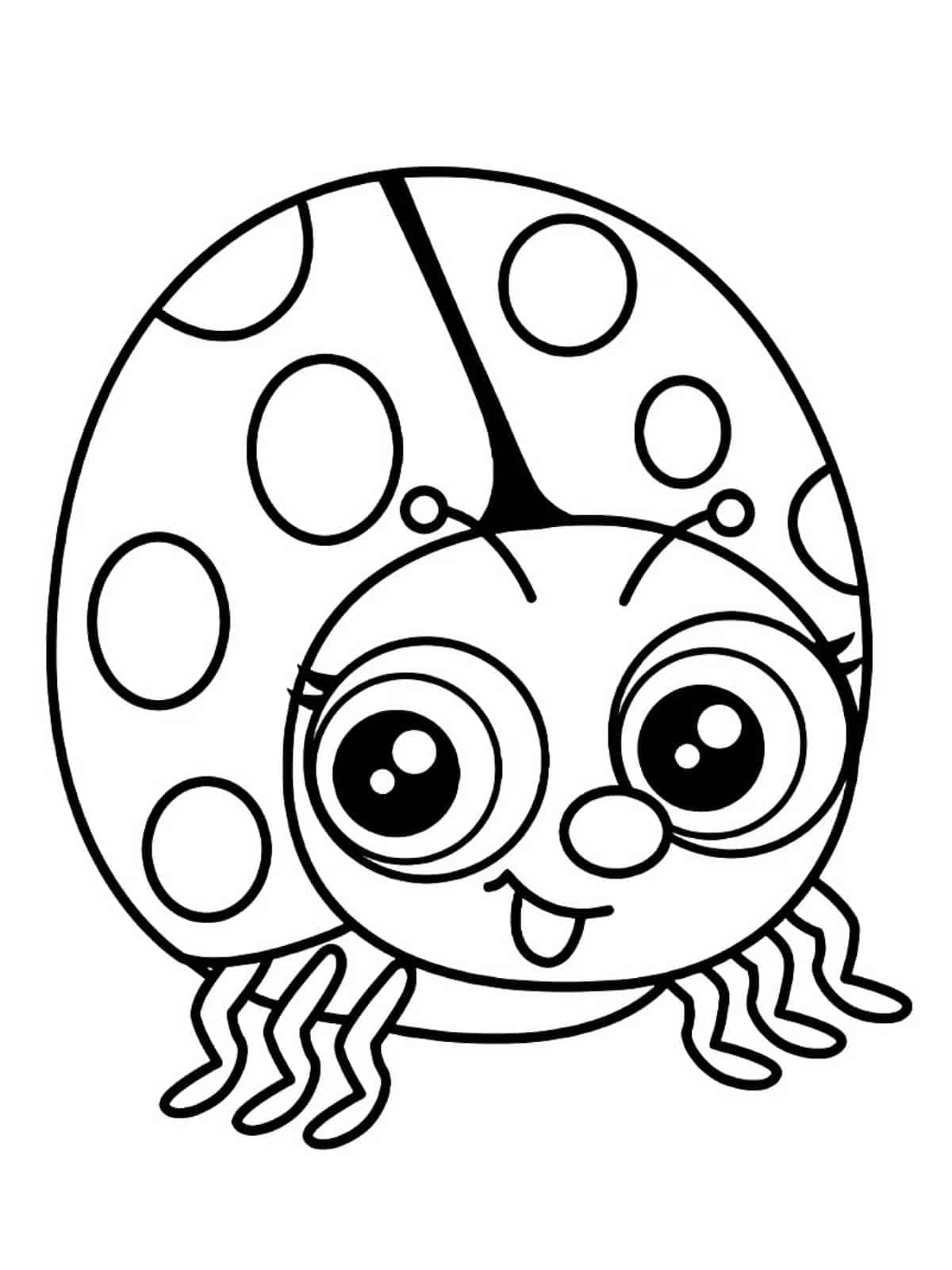 Spring Ladybug Coloring Page