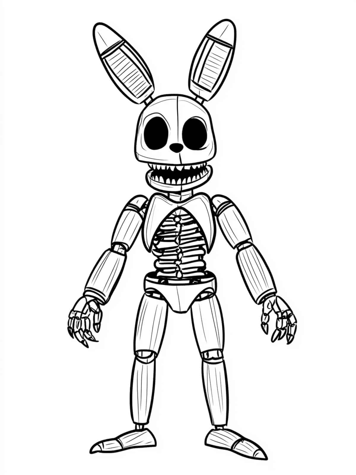 Springtrap Five Nights At Freddys Coloring Page