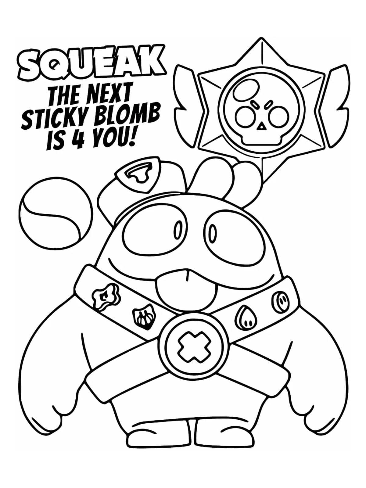 Squeak Brawl Stars Coloring Pages