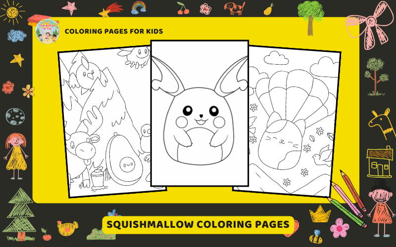 Squishmallow Coloring Pages Featured Image