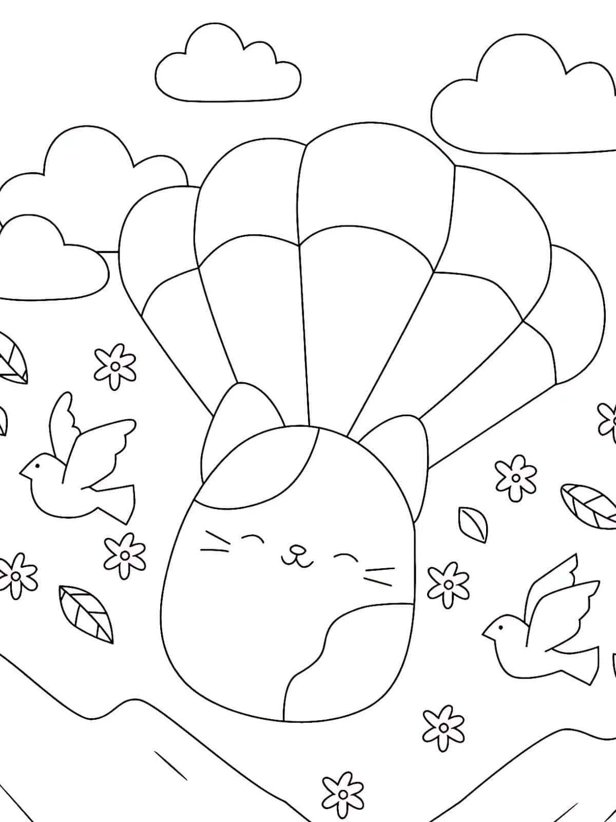 Squishmallow Easy Coloring Pages