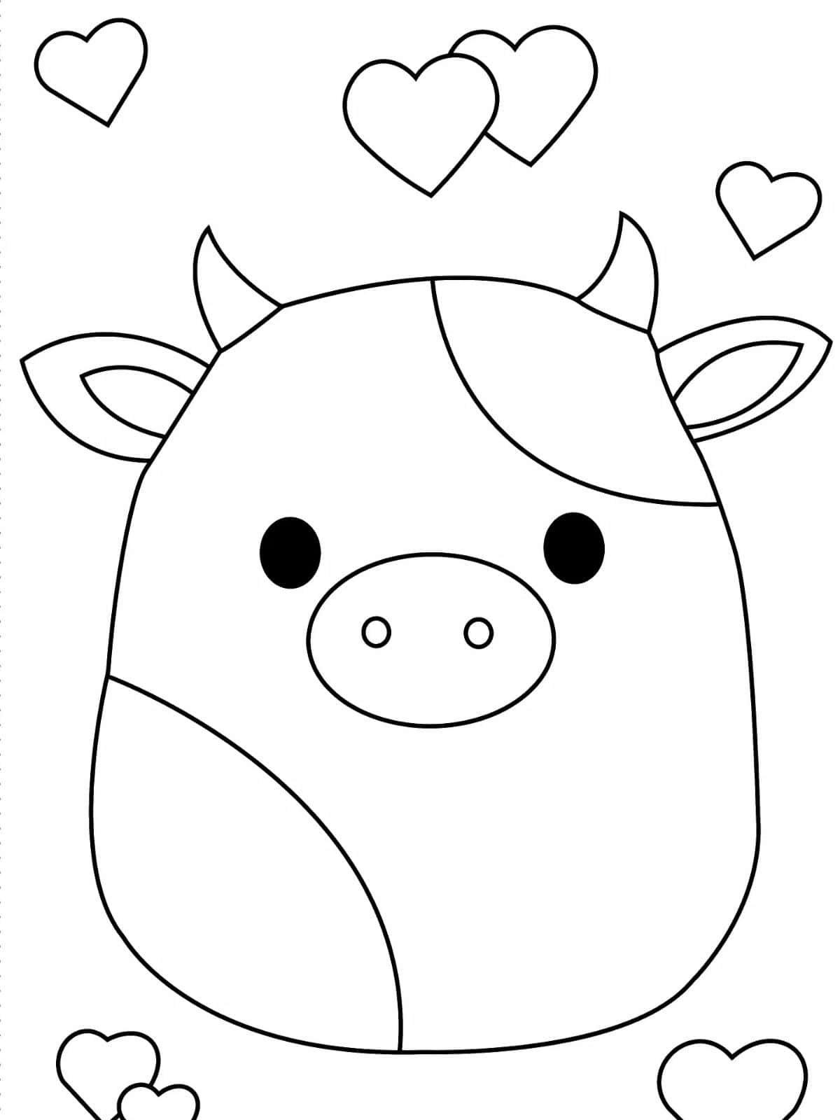 Squishmallow In Bedroom Coloring Pages