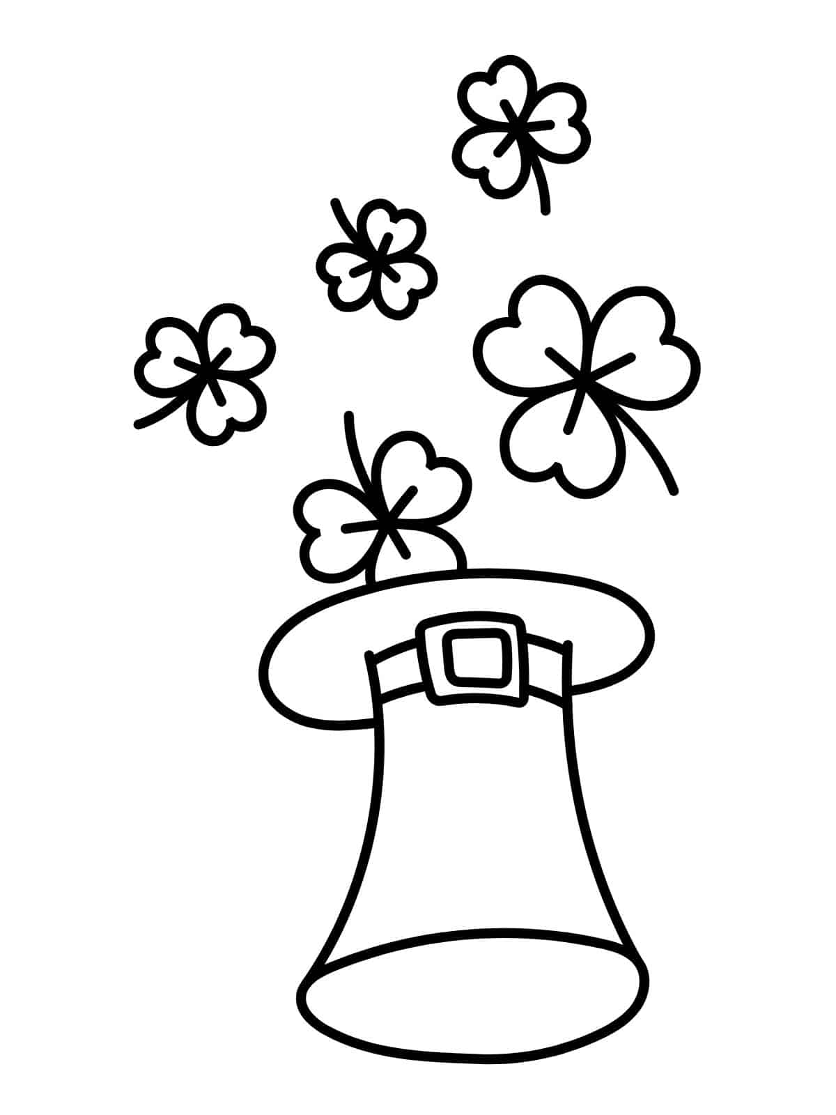 St Patricks Day Green Hat Coloring Pages