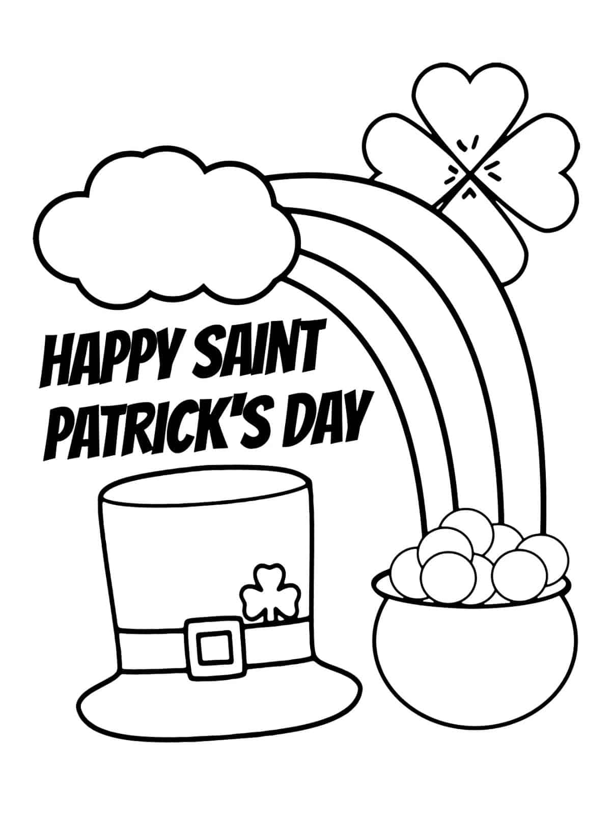 St Patricks Day Party Coloring Page