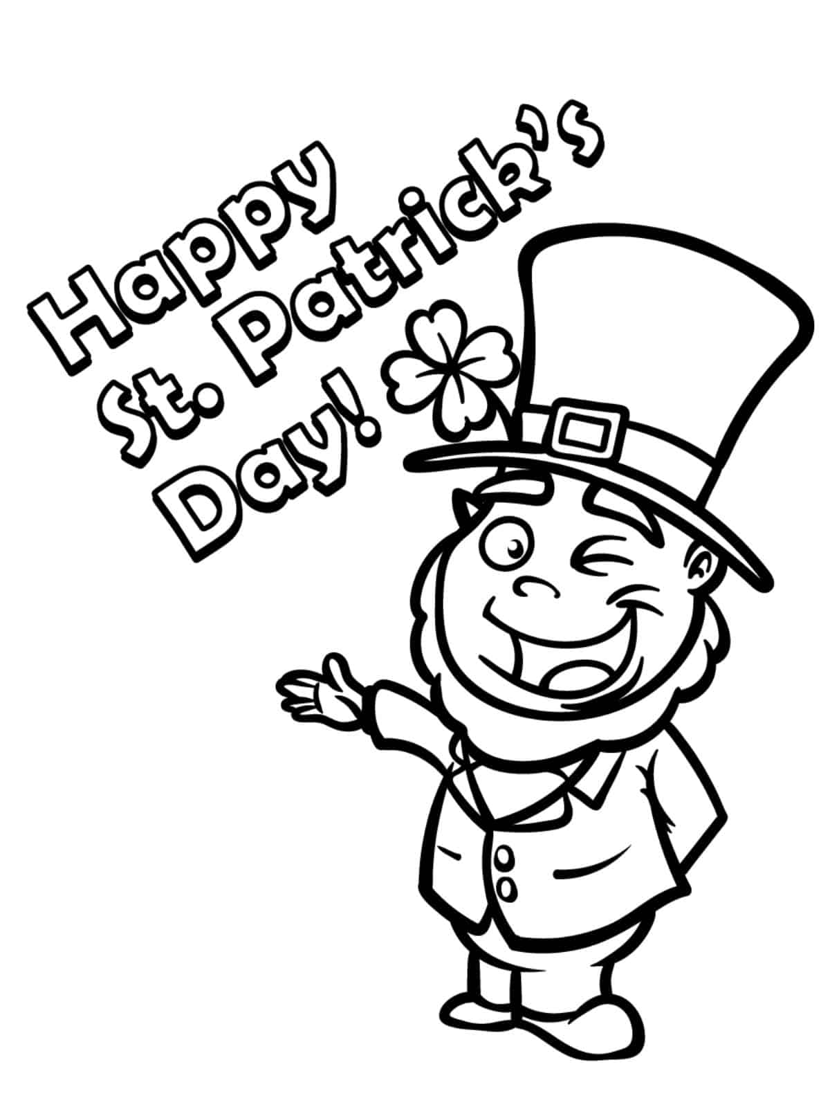 St Patricks Day Pub Coloring Page