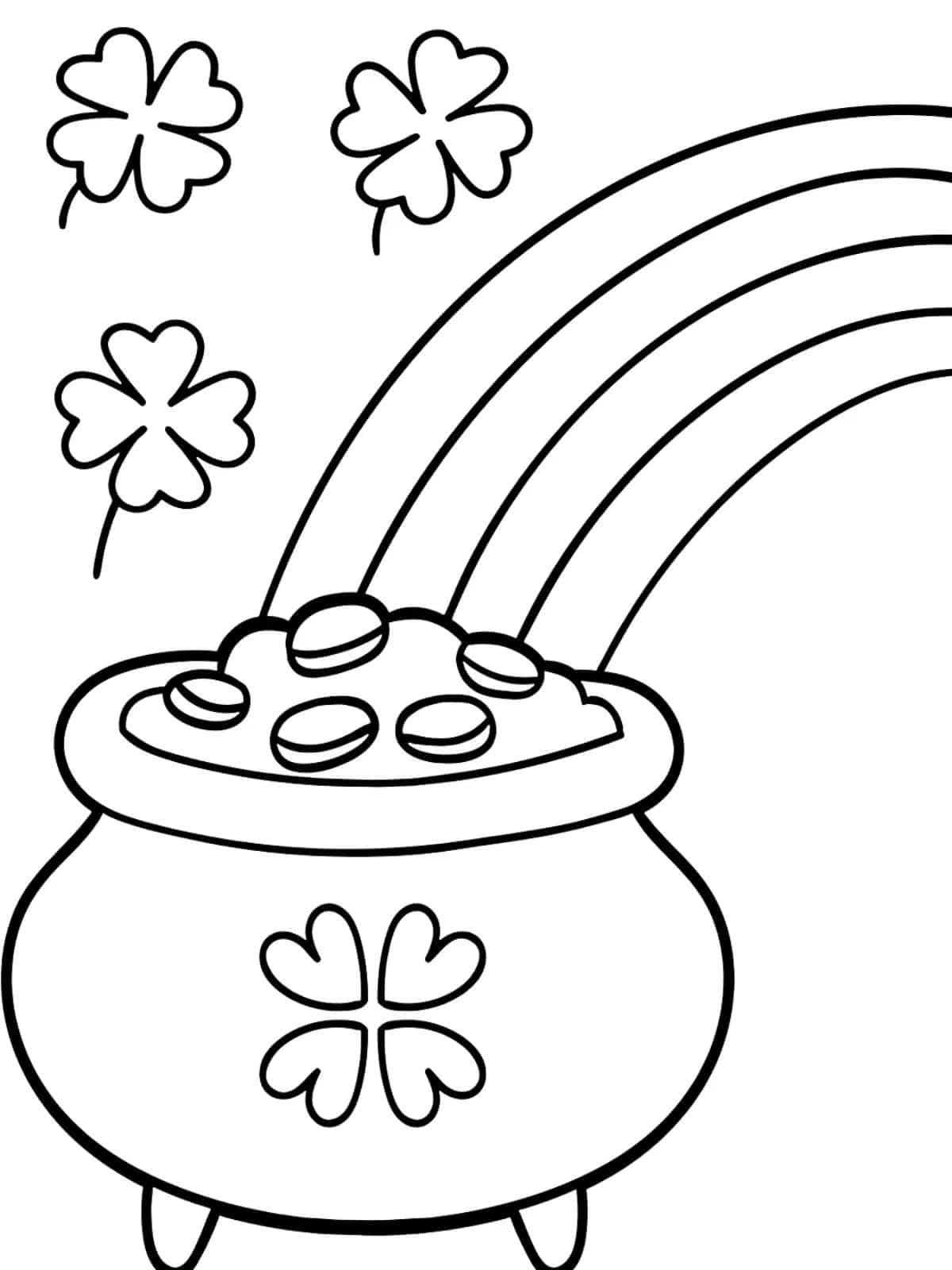 St Patricks Day Rainbow Coloring Page