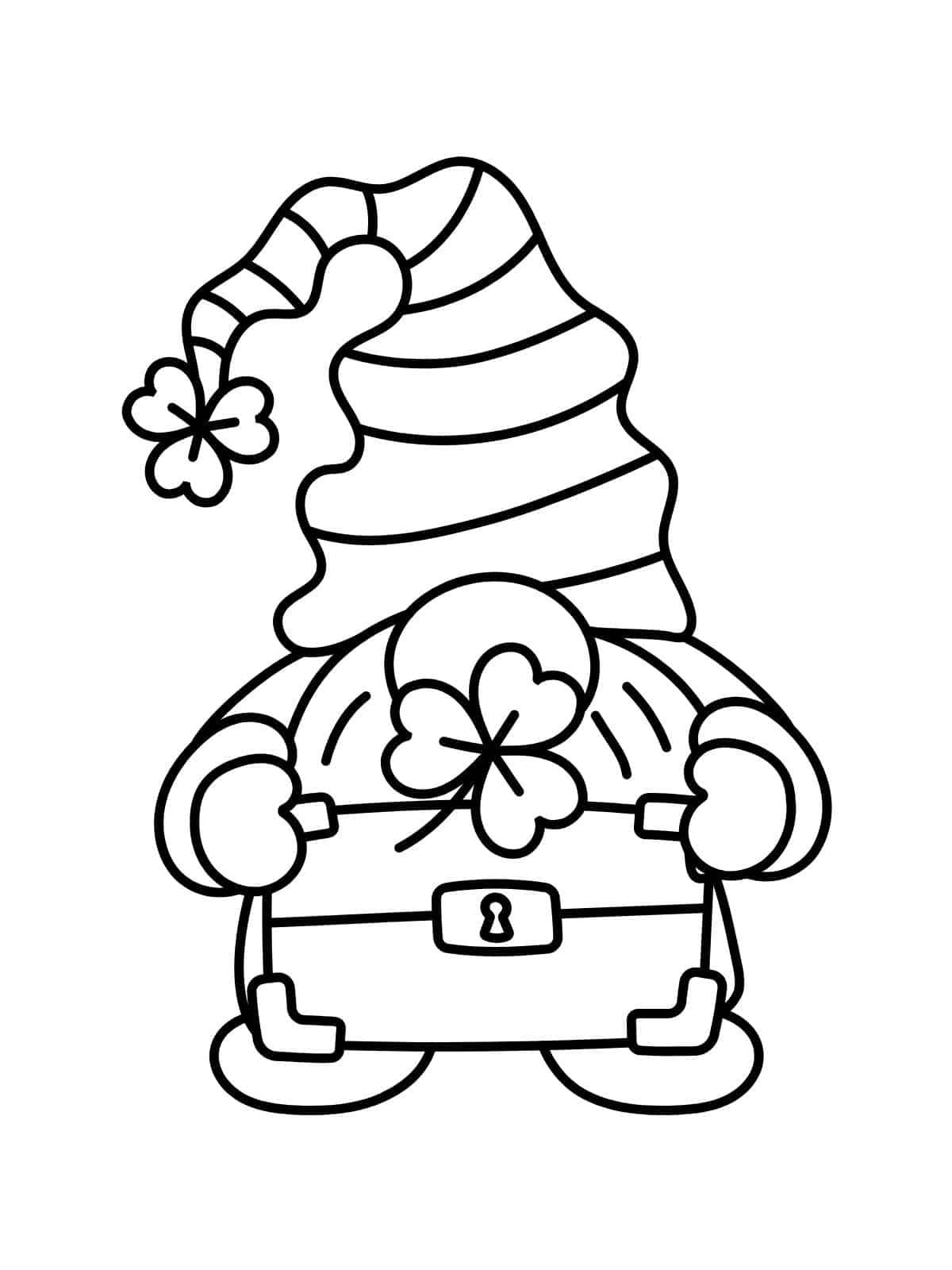 St Patricks Day Shamrock Necklace Coloring Page