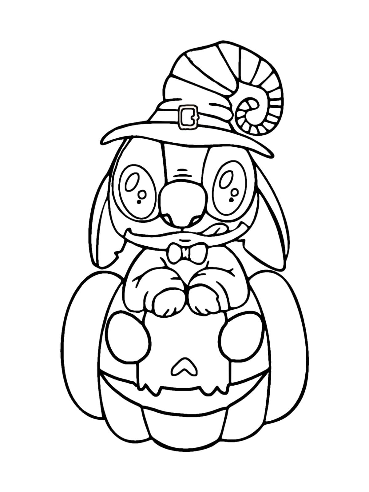 Stitch Witch Coloring Pages