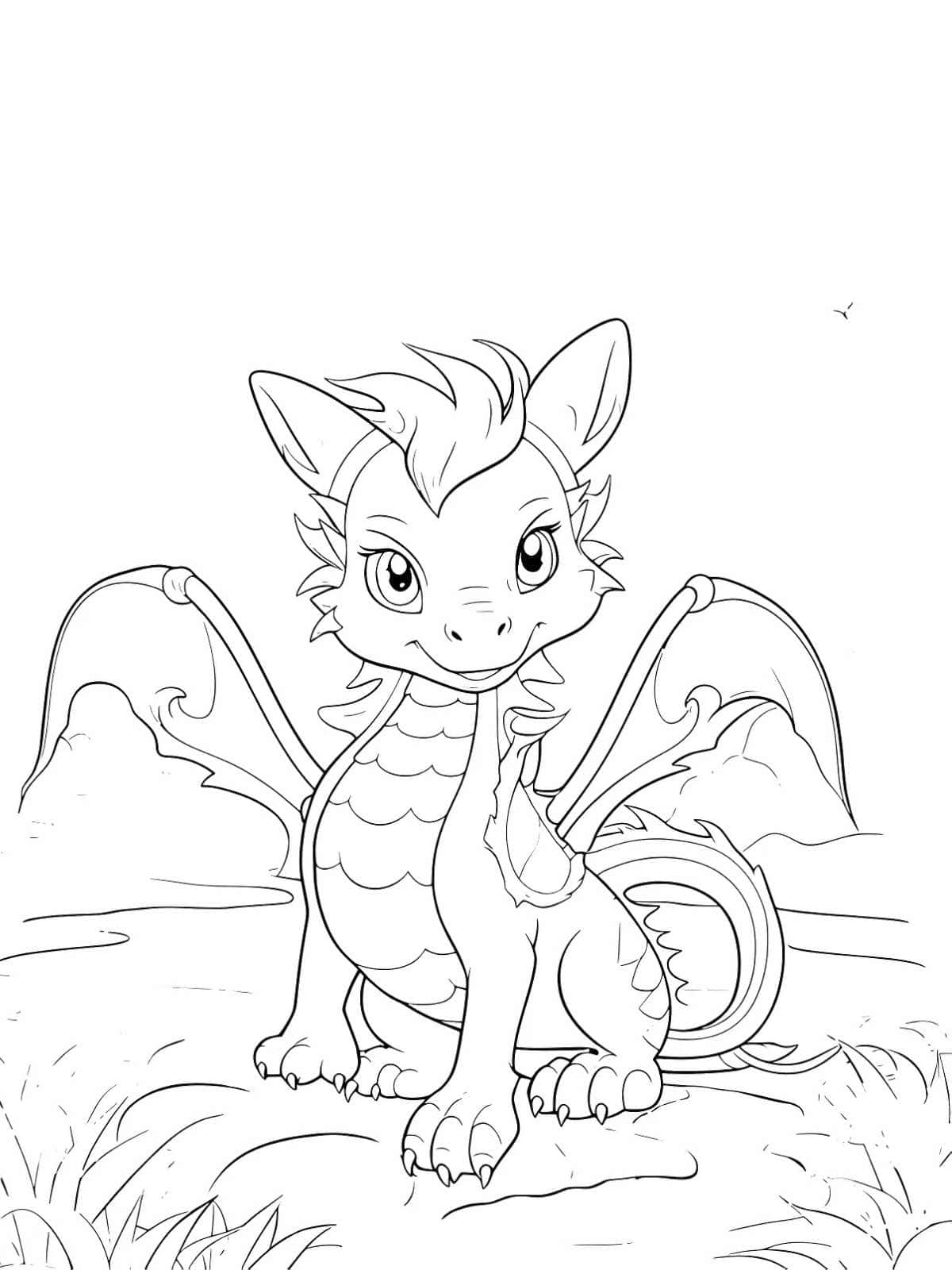 Strong Dragon Coloring Pages