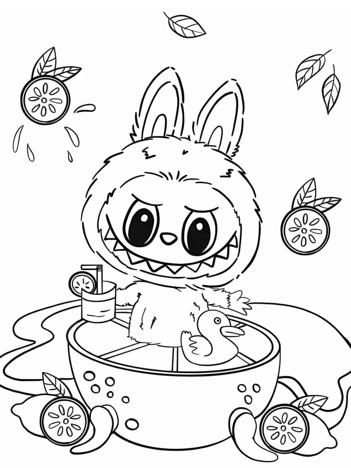 Coloring Pages Labubu Cartoon