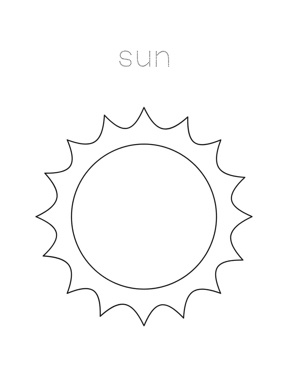 Sun Coloring Pages