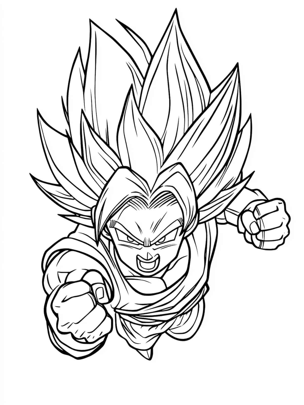 Super Saiyan God Dragon Ball Z Coloring Pages