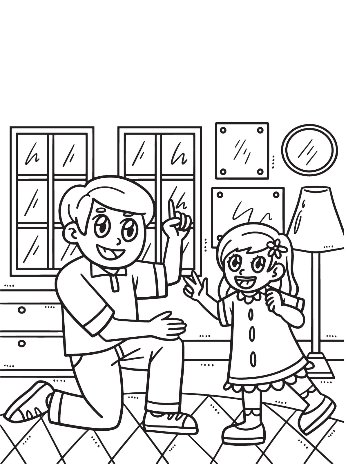 Superhero Dad Coloring Pages