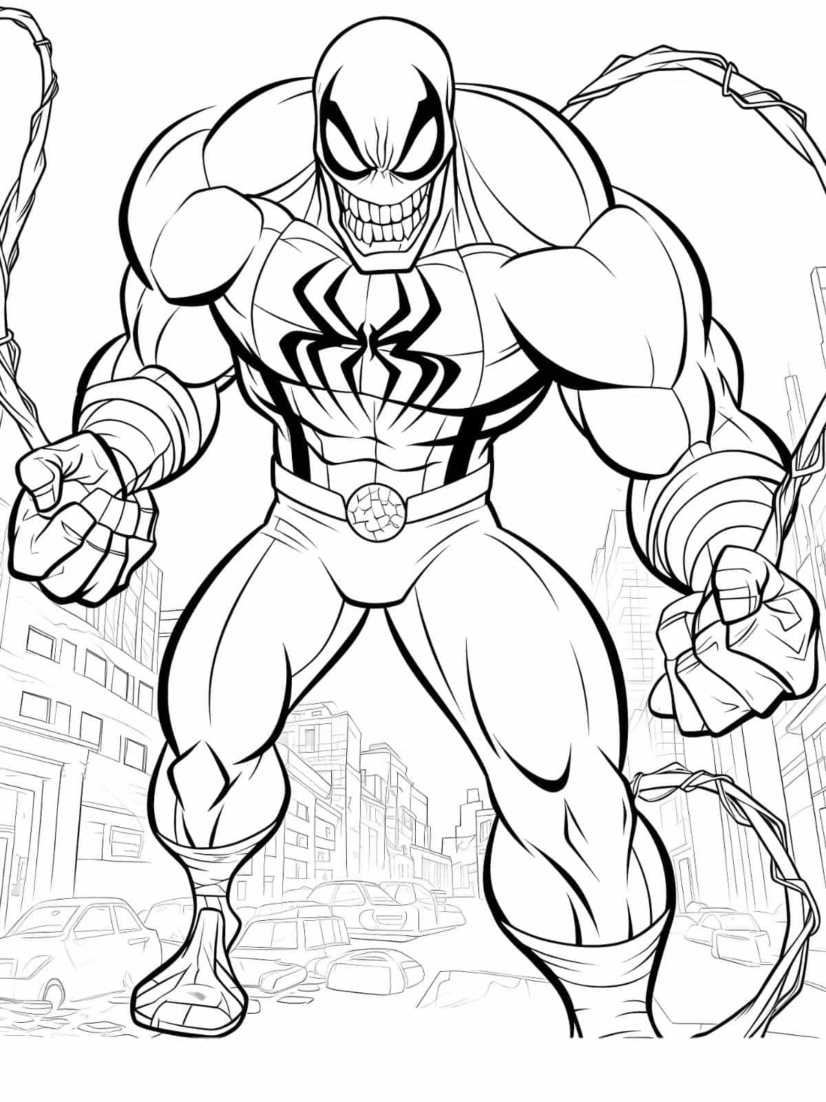 Superhero Villain Venom Coloring Page