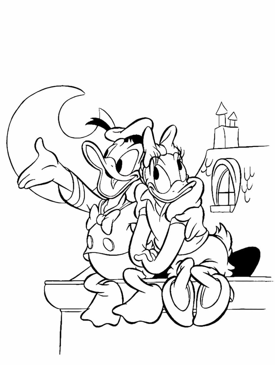 Surprised Donald Duck Coloring Pages