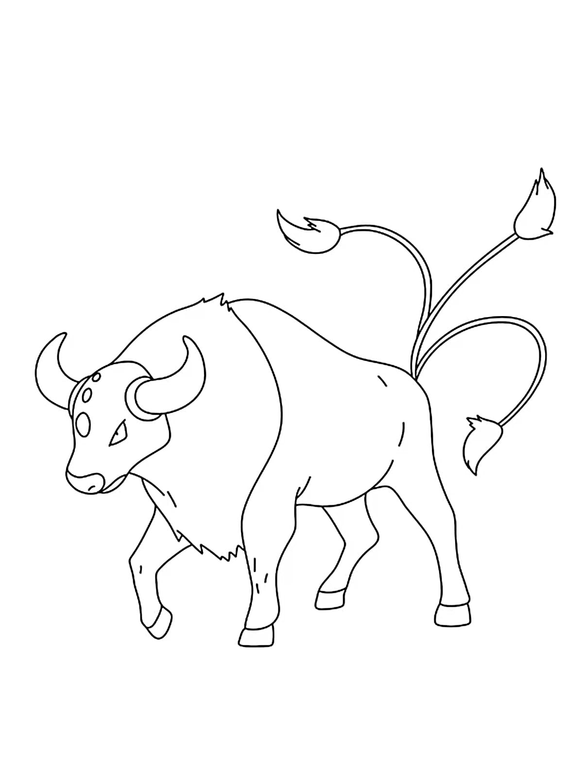 Tauros Pokemon Coloring Pages