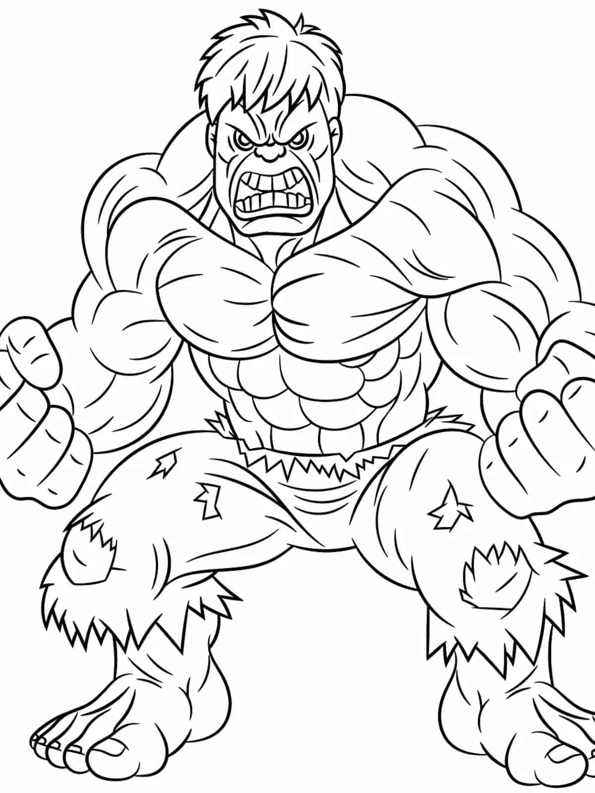 The Avengers Angry Hulk Coloring Sheets