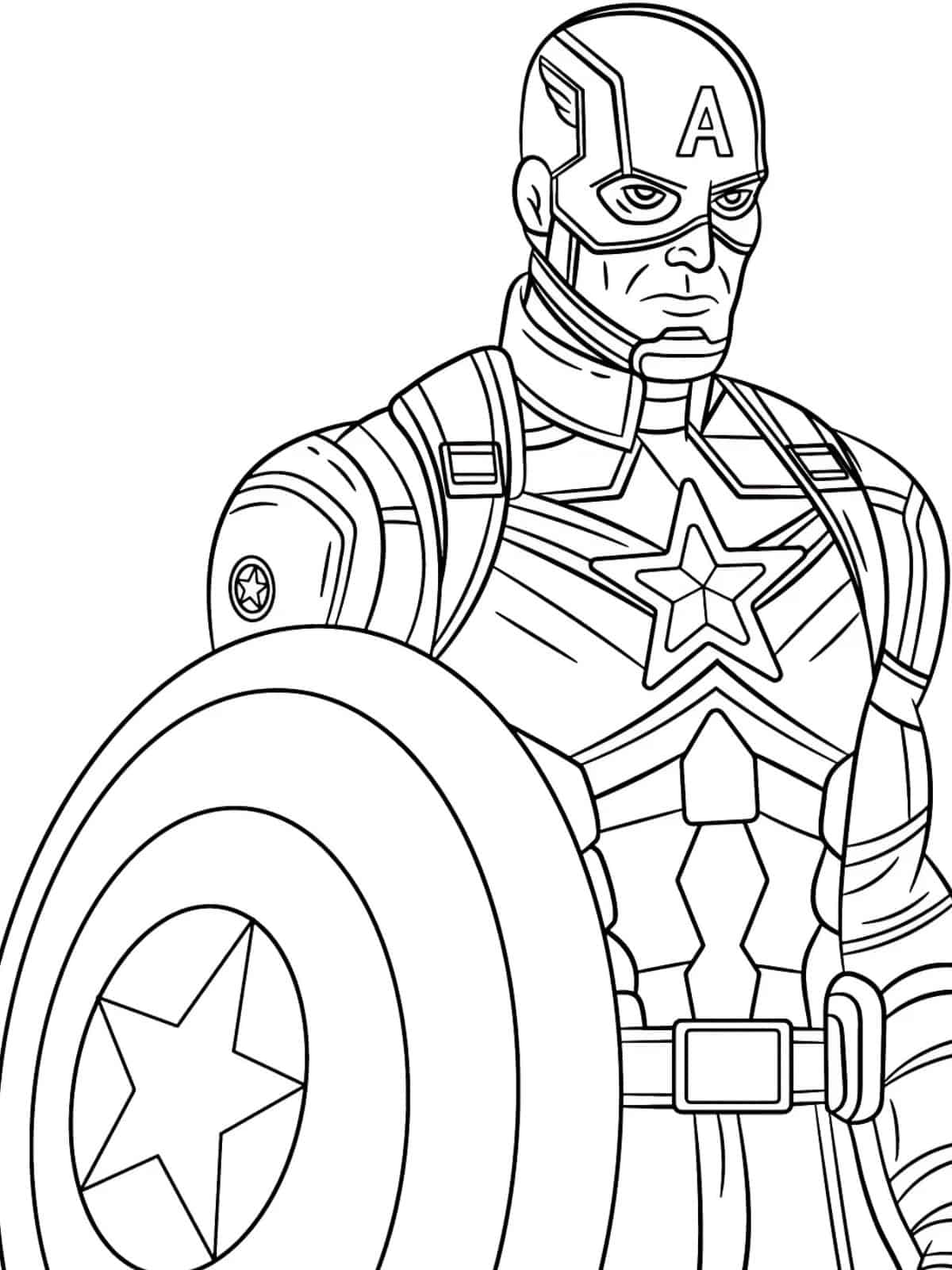 The Avengers Captain America Coloring Sheet