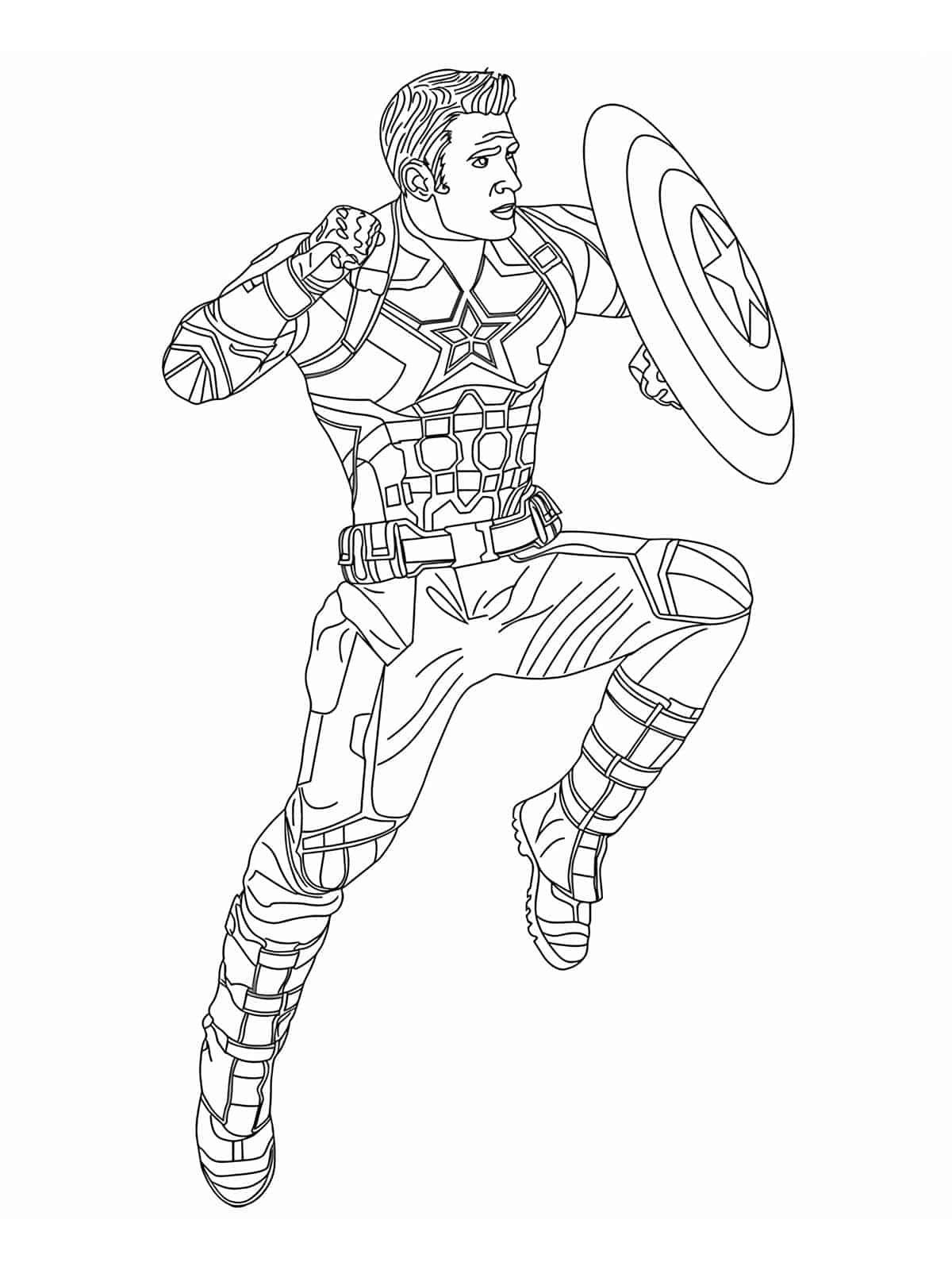 The Avengers Captain America Coloring Sheets