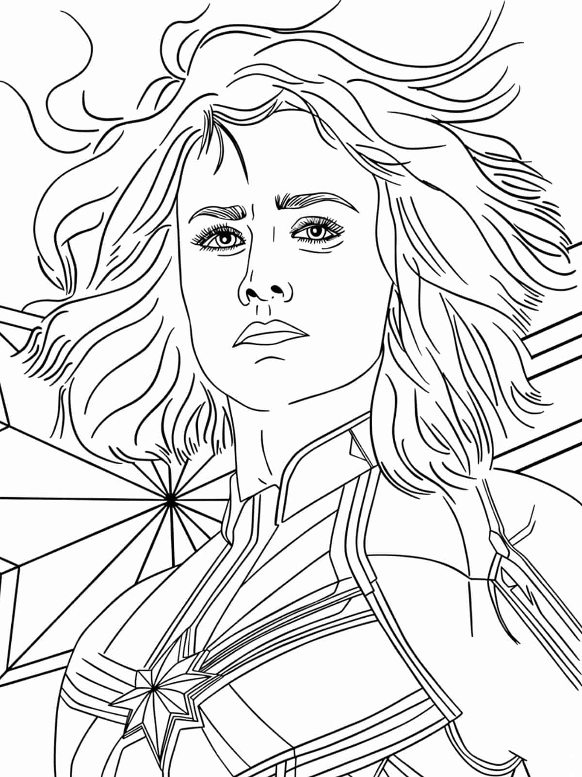 The Avengers Captain Marvel Coloring Sheets