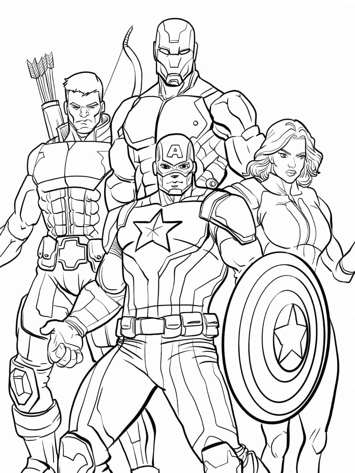 The Avengers Coloring Sheet