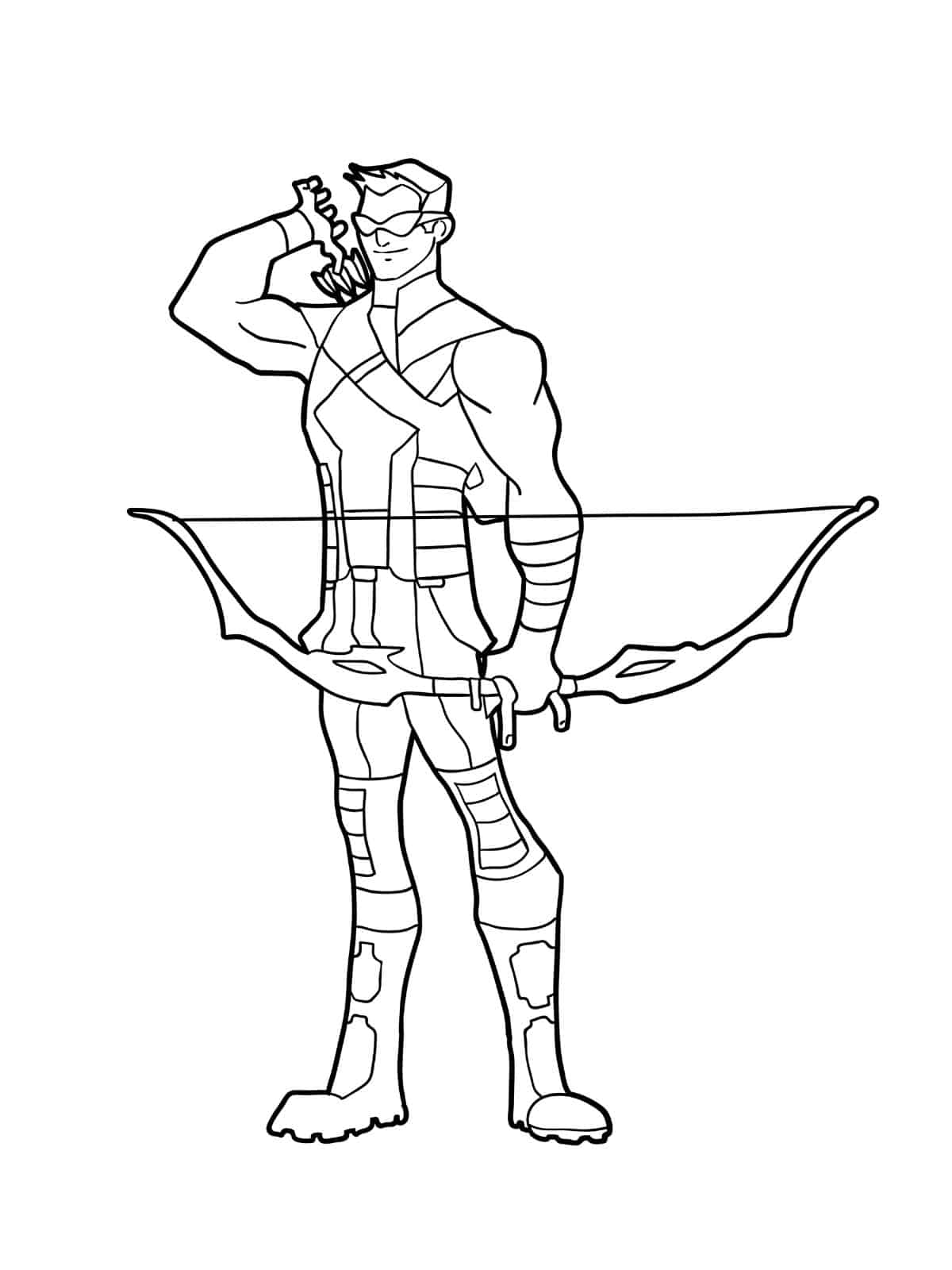 The Avengers Hawkeys Coloring Sheets