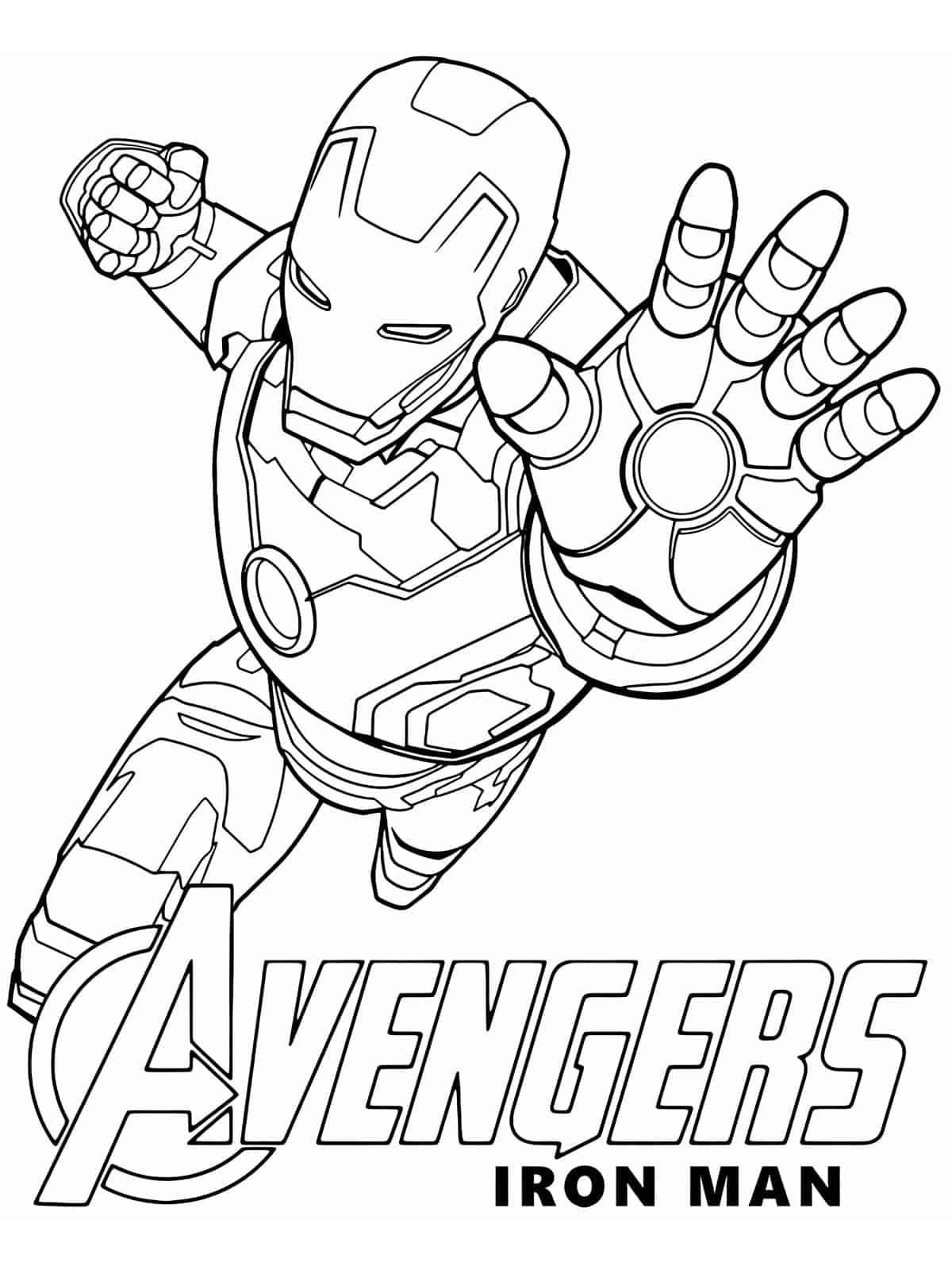 The Avengers Iron Man Coloring Sheets