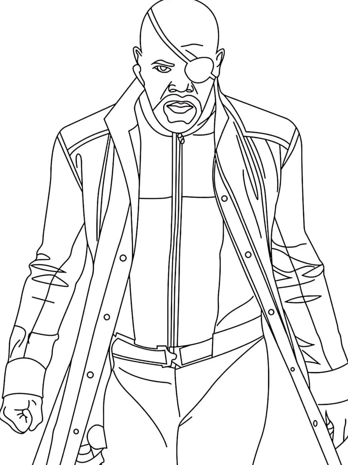 The Avengers Nick Fury Coloring Sheets