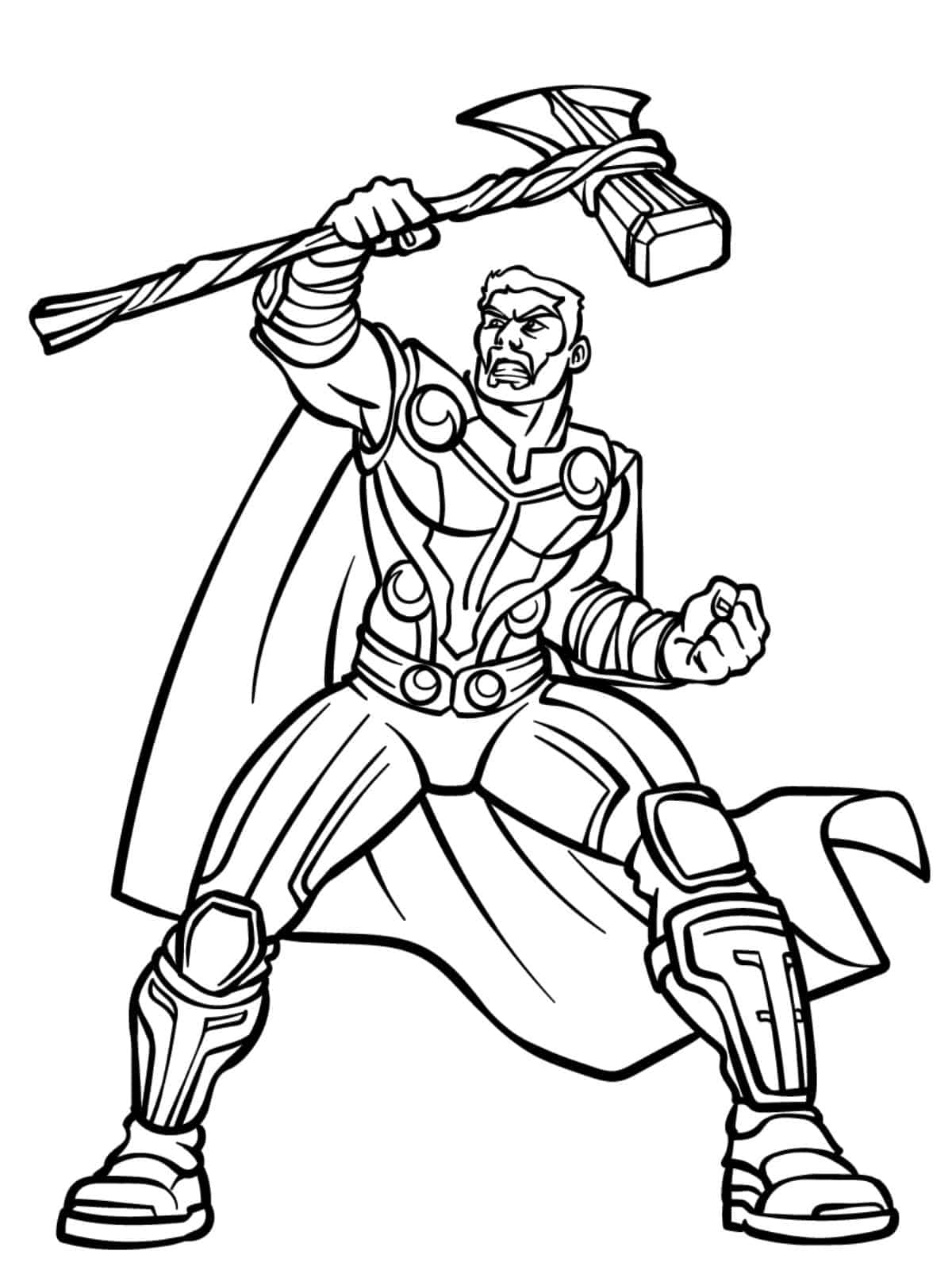 The Avengers Thor Coloring Sheets For Kids