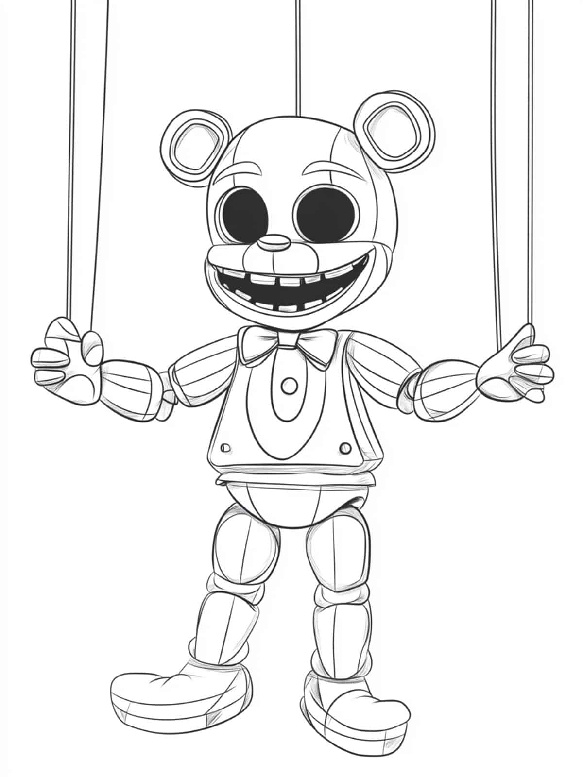 The Puppet Marionette Five Nights At Freddys Coloring Pages