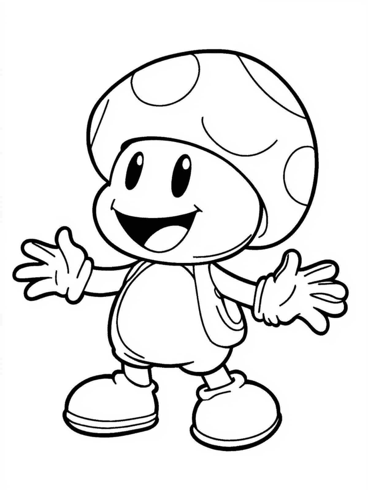 Toad In Mario Coloring Pages