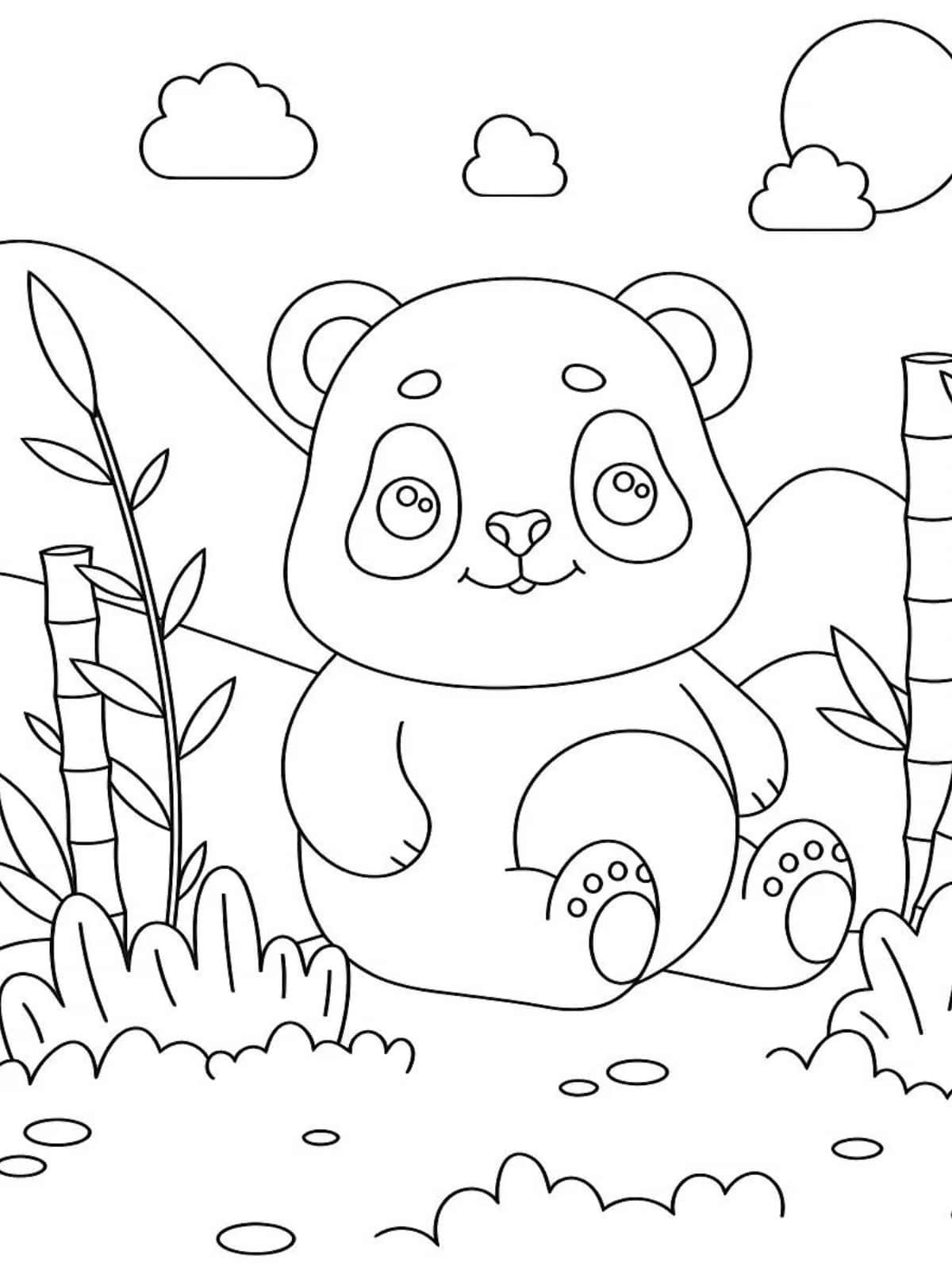 Toddler Friendly Panda Coloring Pages