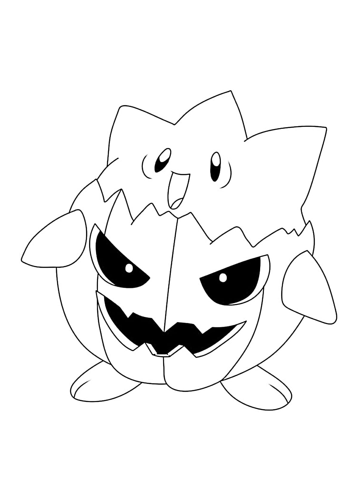 Togapee Halloween Pokemon Coloring Page