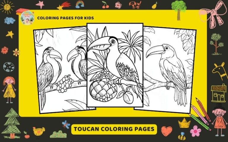 Toucan Coloring Pages Featured Image