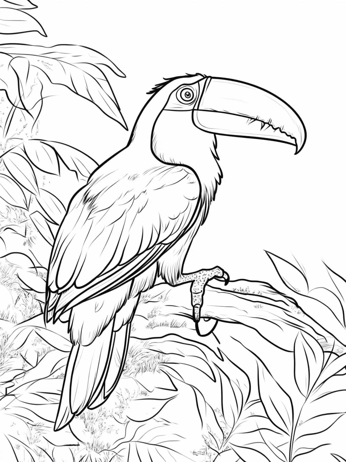 Toucan On An Island Coloring Pages