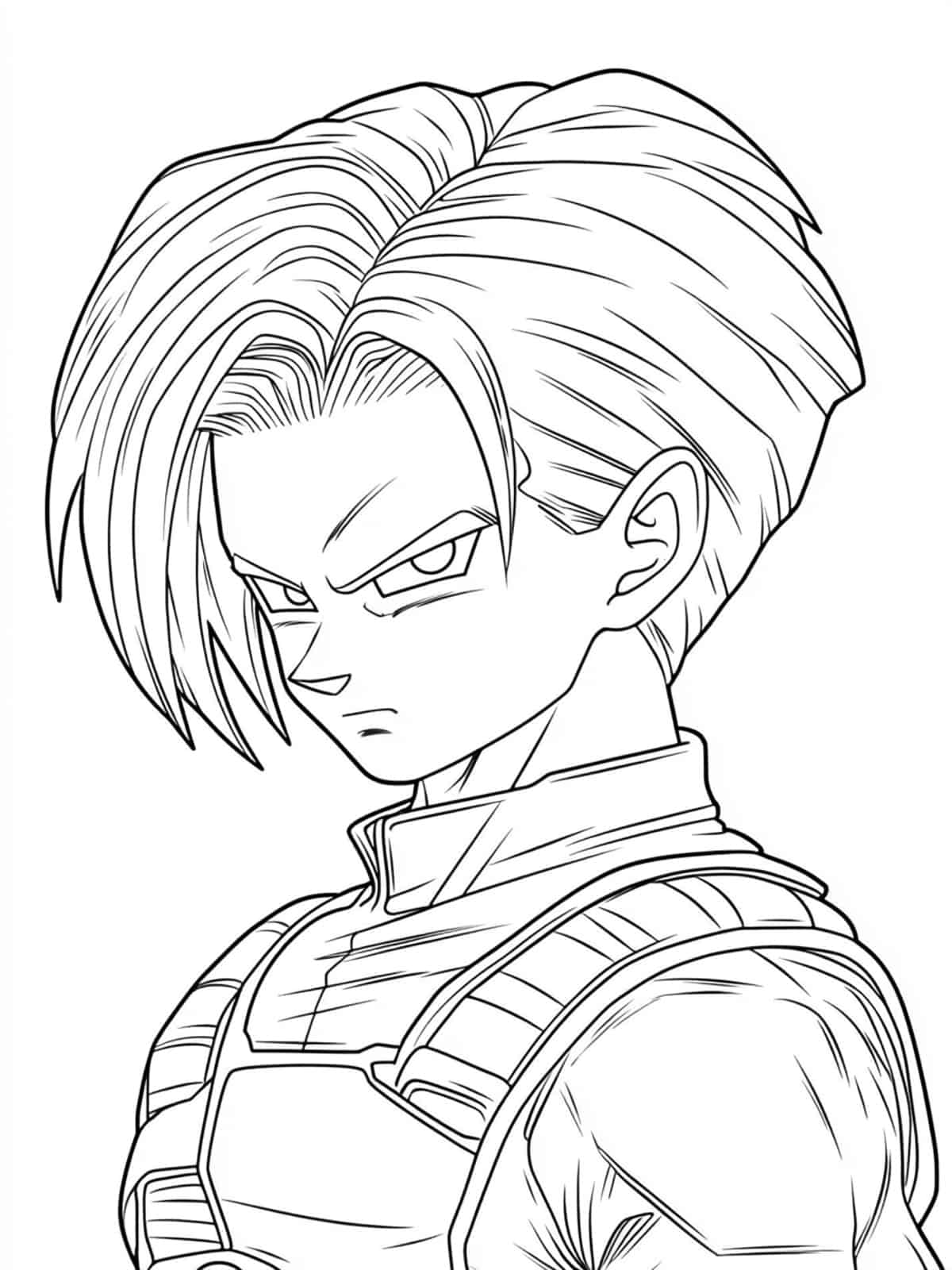 Trunks In Dragon Ball Z Coloring Pages Coloring Pages