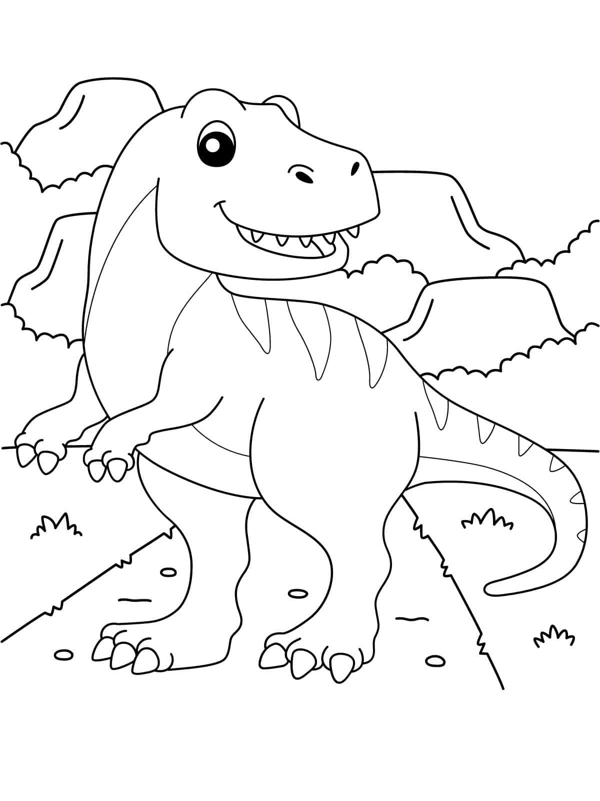 Tyrannosaurus Rex Dinosaur Coloring Sheets For Kids