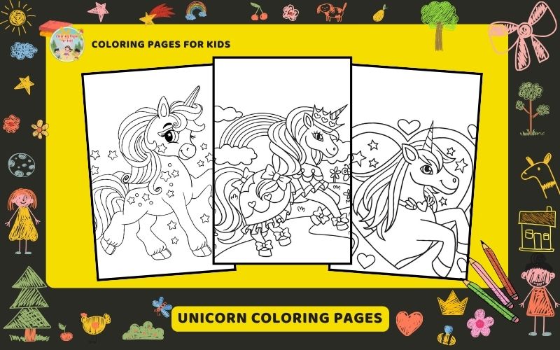 Unicorn Coloring Pages Featured Image