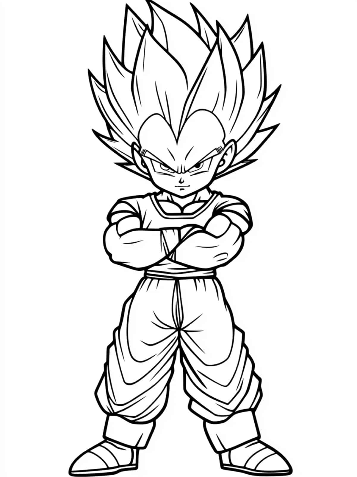 Vegeta In Dragon Ball Z Coloring Page