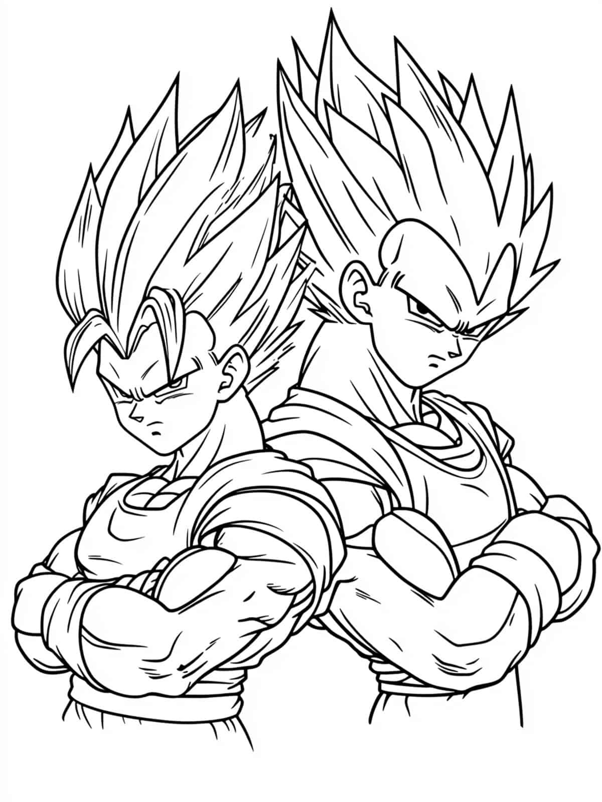 Vegeta Vs Goku Dragon Ball Z Coloring Pages