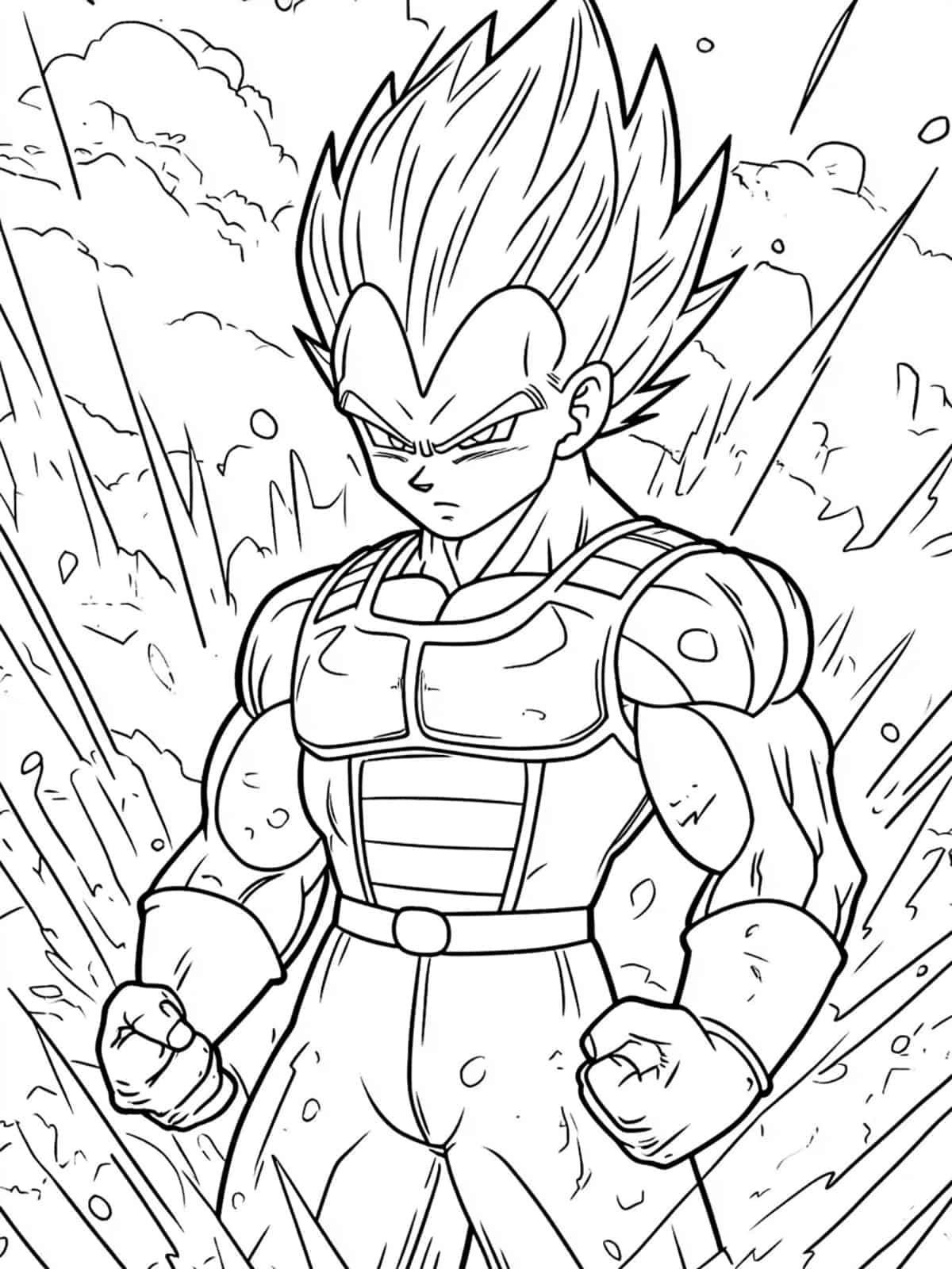 Vegetas Super Saiyan Blue Dragon Ball Z Coloring Pages