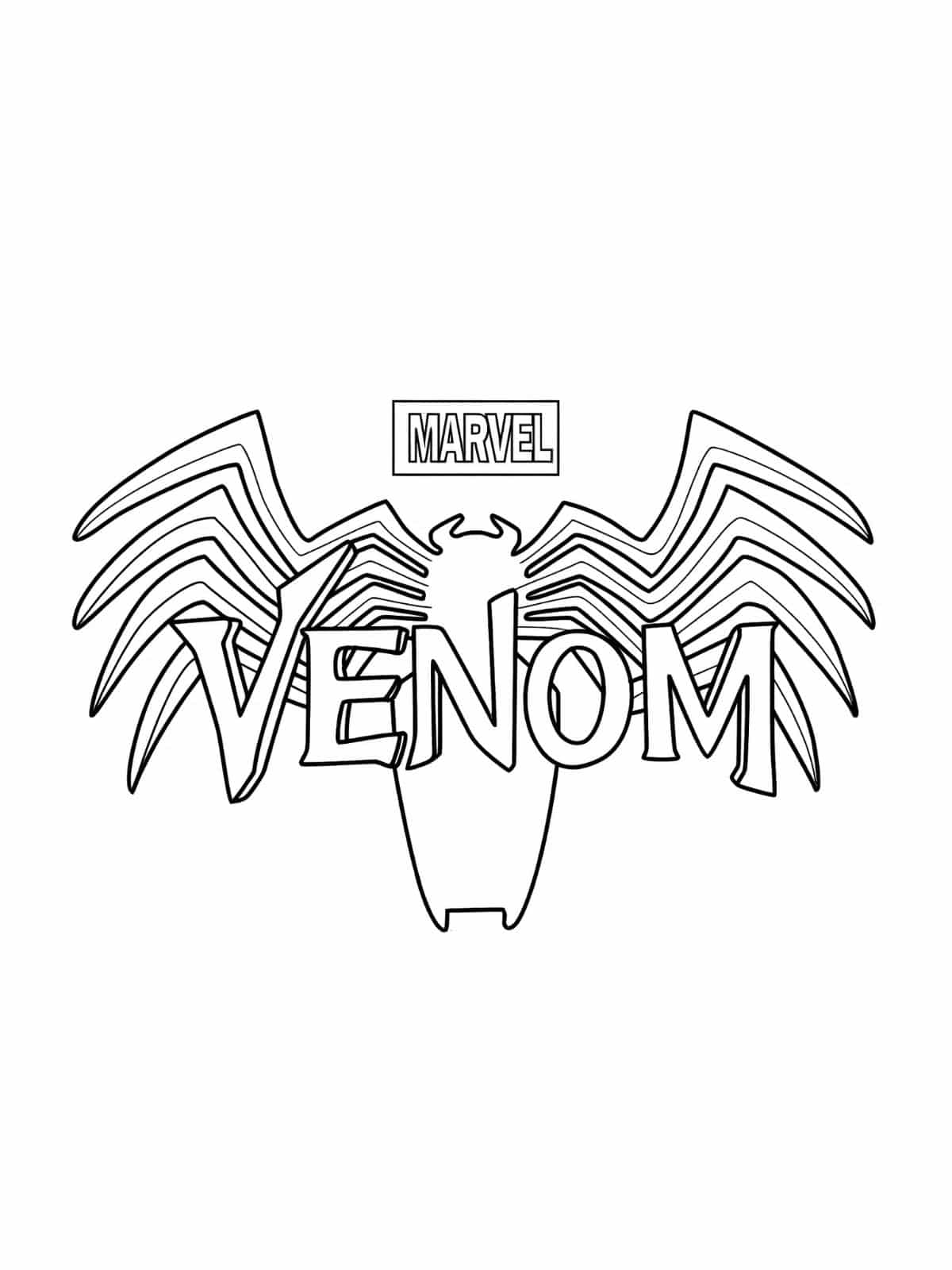 Venom Marvel Coloring Page