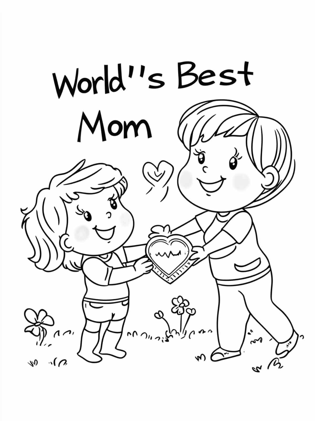 Worlds Best Mom Medals Coloring Pages